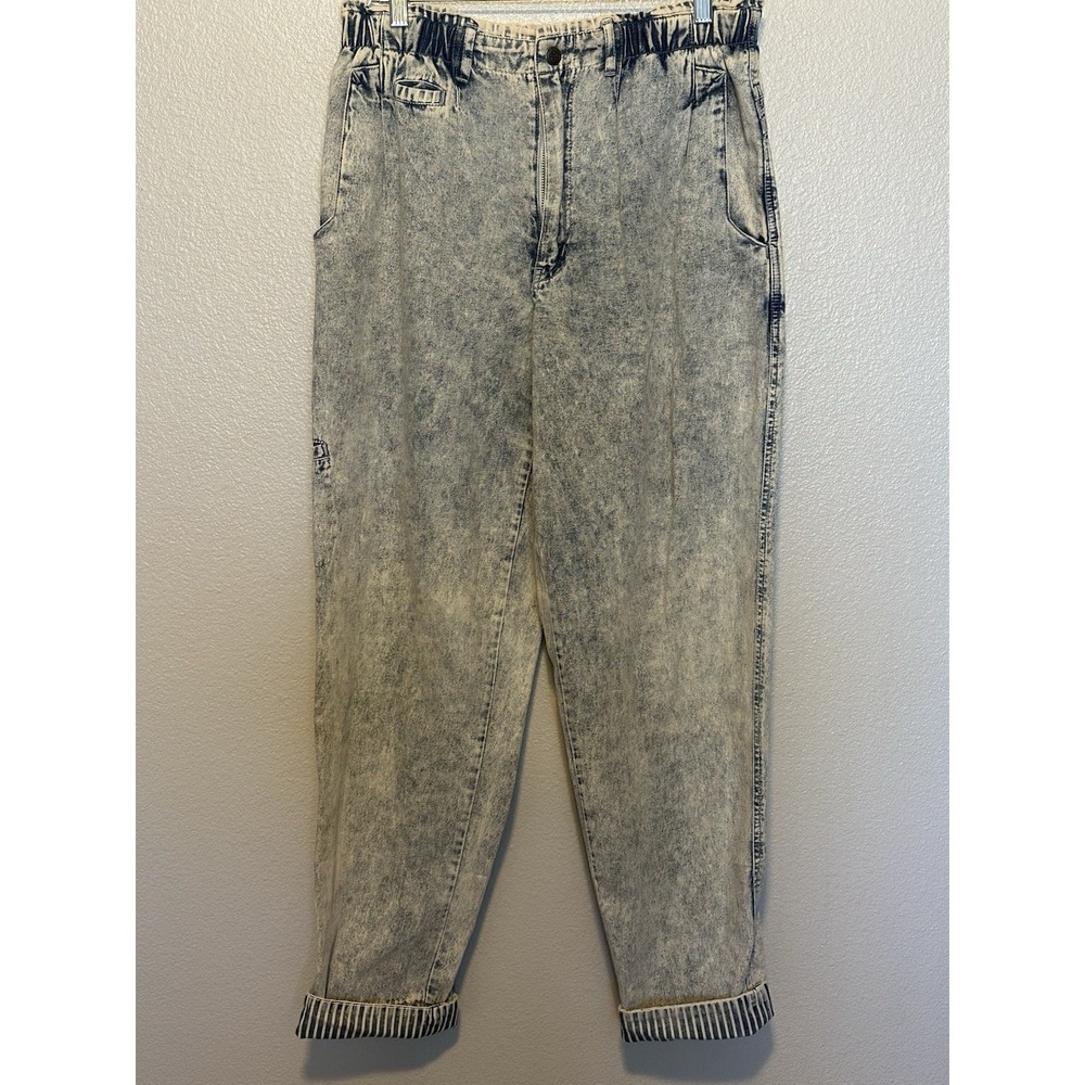Vintage‎ 80s Zeppelin Acid Wash High Waisted Baggy Parachute Jeans Men's sz.32 L